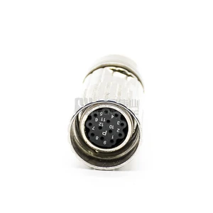M23 12pin Female Straight Servo Motor Connector Signal Encoder Plug Circular Connector for Factory Automation