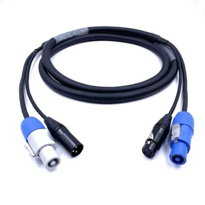 1 to 10 Meters Powercon Xlr Dmx Cable Powercon Xlr Audio Snake Cable for Stage Audio Lighting Cables