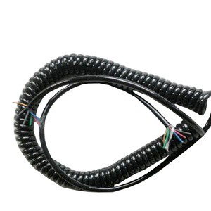 Spiral Cord Cable for Trailers Custom Length 6 Cores 5 Meters Coiled Spring Flexible Stranded Oxygen-free Copper PVC Insulation