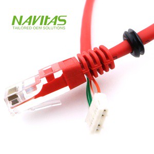 Ethernet RJ45 8P8C to JST PHR-5 5Pin CAT5E UTP IP20 RoHS Compliant Cable for Industrial Device Connection