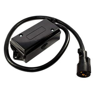 New 7-Way 7Pin Plug Inline Trailer Cord Wiring Harness 7 Blade Cable with Junction Box Towing Connect Kit for RV Camper Truck