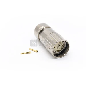 M23 Encoder Connector 12Pin Male Female Plug Solder Servo Motor Signal Electrical Power Connector