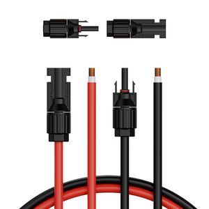 50FT 10AWG Solar Panel Extension Cable with Female Male Waterproof Connectors 6mm2PV Cable Solar Related Products