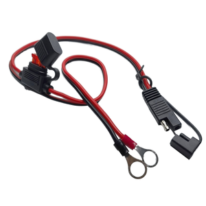 SW 2 Pin 14awg SAE to O-Ring Terminal Wiring Harness 10A 20A Fuse Battery Extension Cable Assembly Marine All-Terrain Vehicle