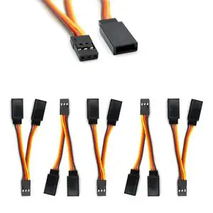 RC Servo Y Cable Splitter 3 Pin Connector JR Futaba Compatible Pure Copper Conductor IP65 Rated Extension for RC Cars & Planes
