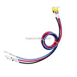 High Current Battery Power Cable Assembly with Insulated Ring Terminals, Custom Automotive/Energy Storage Wiring Harness