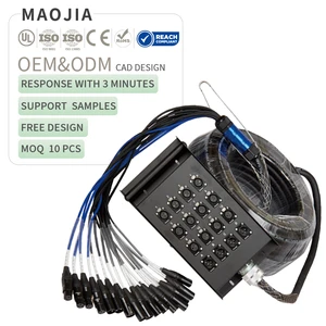 30m XLR 28 Way Multicore Stage Box Loom Snake Cable Induction Board for Live Sound PA System Recording Studio Professional