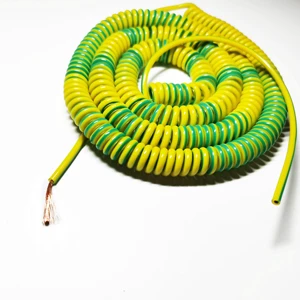 1 Core*2.5.0mm2 Yellow-green Grounding Spiral Cable PDC Grounding Cable