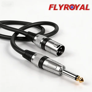 Professional 3 Pin Zinc Alloy XLR Female to 6.35mm Mono Jack Audio Cable Assembly Custom Microphone Wire for Mixer Speaker