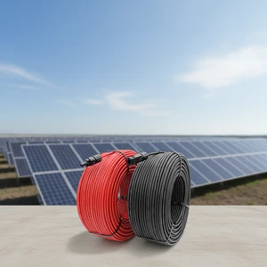 PNTECH H1Z2Z2-K 1x2.5mm2 Waterproof DC Solar Cable XLPO Tinned Copper PV Solar Panel Power Cable XLPO Insulation