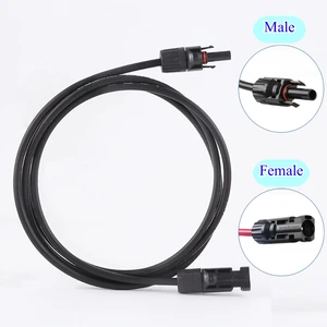 2.5mm 4mm 6mm Solar Extension Cable 1M Male and Female PV Connector with Solar Cable Wiring Harness for Solar Panel