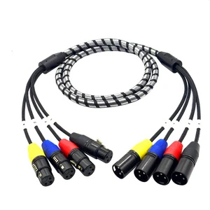 4-Channel XLR Multicore Snake Cable for Microphone Stage Lighting & Power Amplifier Audio & Video Cables