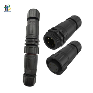 M19 Waterproof Soldering Type 5Pin Threaded Lock IP67 Power Cable Connector for LED Display Stage Lighting and Automation