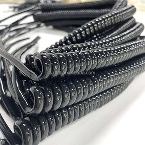 2 3 Core Spiral Cable 2 Wire Electric Spring Cable 14awg 16awg 18awg 20awg Coil Power Cord Expandable Wire Cable