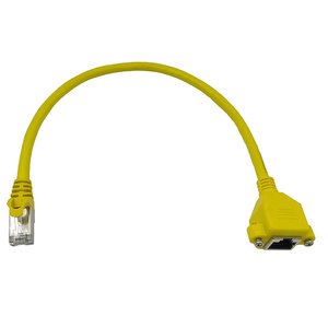 RJ45 Male to Female Ethernet Extension Cable with Screw Lock, Industrial-Grade Network Patch Cord for Stable Device Connection