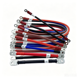 4 AWG 20In PVC Insulated Copper Conductor Battery Cables For Power Station Automotive Use 600V Rated Inverter Wiring Harness Set