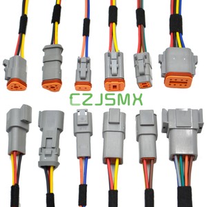 MingXin Corrosion Resistant Deutsch DT Wire Harness IP67 12V 14AWG Flame Retardant TPE Sheath