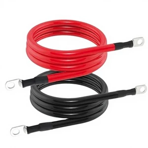 1/0 3/0 16mm2 25mm2 25mm 35mm2 10mm 2awg 6awg Automotive Crimp on 3/8 Lugs Dc Car Battery Cable Silicone Solar Wire Harness