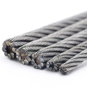 6*19 8*19 9*19 FC LWRC Galvanized High Carbon Steel Wire Rope 8~16mm AiSi Construction Lift Elevator Traction Hoisting Cable