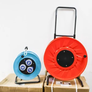 Professional Cable Reel 25 M Cable with 4 Schuko Sockets 2.5 Mm2 Rubber IP44 Outdoor 3680 W 230 V