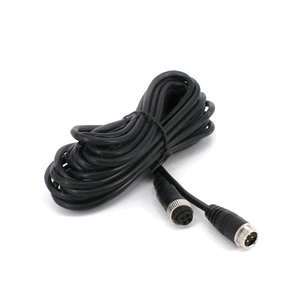 5-20M 4-Pin Foil Shielded 4-Core Aviation Extension Cable 12-24V UV/Environment Resistant Moisture Resistant Vehicle CCTV Cable