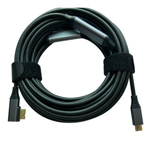High Quality OEM High-Visibility Orange 10m USB-C Micro-B Right Angle Photography Tether Data Cable Braid Shielding TPE Material