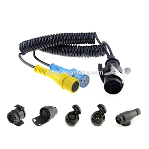 2018 New Version Heavy Duty ABS/EBS Trailer Cable 15pin Trailer Wiring Harness +2*7pin Trailer Plugs