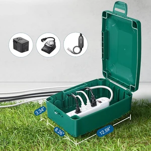 European Certified IP54 Outdoor Waterproof Spiral Wrapping Power Cord Protector Electrical Box Extension Cord Electrical Cable