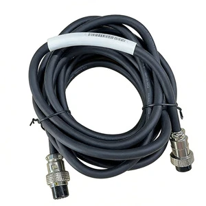 Waterproof Servo Motor Control Cable M16 M12 Connector 4 Pin Pre-molded Pvc Unshielded Black Aviation Plug Circular Connector