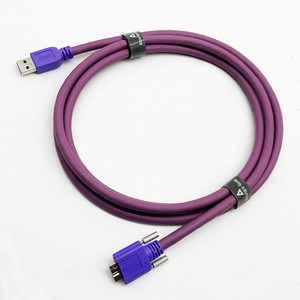 Industrial Link Digital Camera USB A 3.0 Male to Micro B With Dual Screws Drag Chain Cable for Industrial Camera