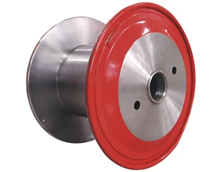 Double Layer High Speed Cable Reel Retractable Durable Dual Drum Wire Spool Winder for Workshop Industrial Use