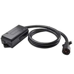 7 Way Plug Inline Trailer Cord (8 Feet) with 7 Gang Junction Box Weatherproof Wiring Harness Cable for RV Trailers and Campers