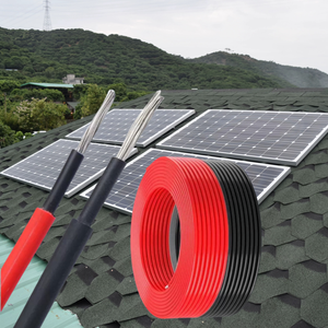 Twin Core Solar Cable 2.5 4 6mm Photovoltaic Equipment Cable with Tinned Copper DC Cross-Linked Power Cables