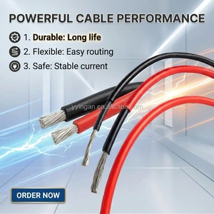 High Quality 1500V Solar Panel PV Cables Black/Red Solar Wire Cable Single PE Stranded Welding Cable for Photovoltaic System