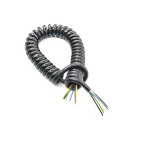 Spring Cable PVC Spiral Cable AC Voltage 450/750V DC Voltage 6V-1000V Copper Conductor 0.5mm Diameter for Back-and-Forth