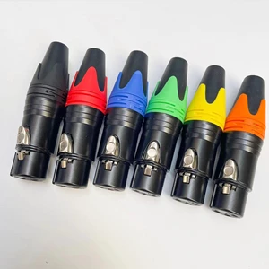 Hot Sale 3-Pin XLR Male & Female Connector Gold-plated Copper Contact DMX512 Microphone Plug for DMX Stage Lighting Audio Cable