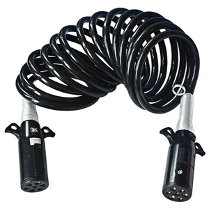 Heavy Duty Truck Electrical Signals High Flexibility Weather Resistant 6M 7 Pin Way Spiral Cable for Truck Electrical Systems