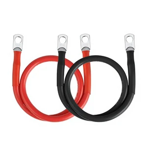 Tinned Copper RV Model Battery Connection Cable with Silicone Insulation for Inverter Power Supply 10/16/25 Square Sizes