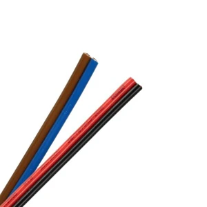 In Stock Custom Color Blue and Brown Twin 0.5 1.0 1.5 2.5 Mm2 12 14 18 Gauge Wire Red and Black Speaker Wire Pvc Flexible Cable