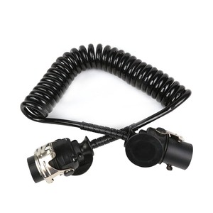 Waterproof Electric Spiral Cable 5 Pin 7 Wire Trailer ABS Trailer Cable