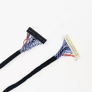 Hot-Sale30-Pin 2-Channel 8-Bit Copper LVDS Cables | Custom LVDS Converter Harnesses for Laptops TVs Flexible LCD Screens IP68