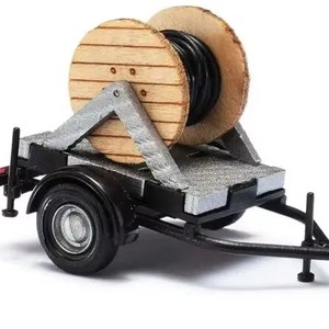 Cable Reel Trailer with Load - Assembled -- Gray