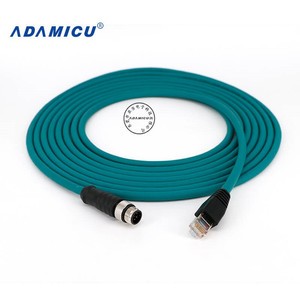 M12 RJ45 Industrial Ethernet Cable Gigabit Industrial Camera Data Line Crystal Head CCD for Electrical Equipment Wiring Harness
