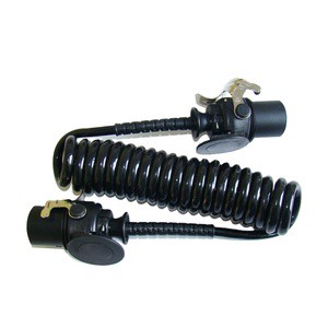 New Hot Selling Trailer Spiral 24V 7-core EBS Cable Assembly Power Cord ABS Extension Cable 4.5M for Semi-trailer