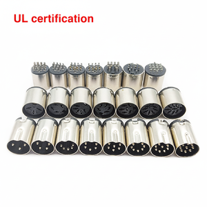 UL Certificated DIN Aerospace Male Female Connector Brass Contact 3-14 Pin For Servo Motor Encoder And PLC Control Cabinet