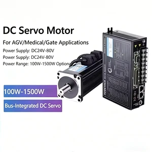 Low-Voltage DC Servo Motor Kit 24V/48V Brushless 100W-2kW Magnetic Encoder IP65 IE4 Efficiency RS485/CAN/EtherCAT Drive NO Brake