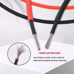 Solar Cable PV1-F Solar Connector Cable Sunlight Resistant Single Core DC 4mm 6mm XLPE With TUV Standard