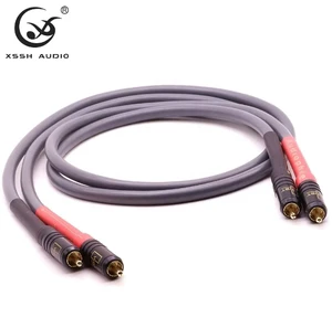 Signal Wire Cords XSSH YIVO Audiophile Subwoofer Interconnect HIFI 2 Core OFC 8mm Professional Audio RCA Cable with WBT RCA Plug
