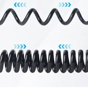 Rousheng RVUT 12 15 16 17 Cores Stranded PVC Spring Spiral Coiled Cable 220V for CNC Handheld Encoder Industrial Use