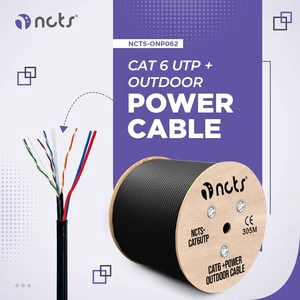 NCTS NCTS-ONFP062 Industrial Network Cable Outdoor Cat6e FTP CCA Flexible High Temperature Resistant LAN for Factory